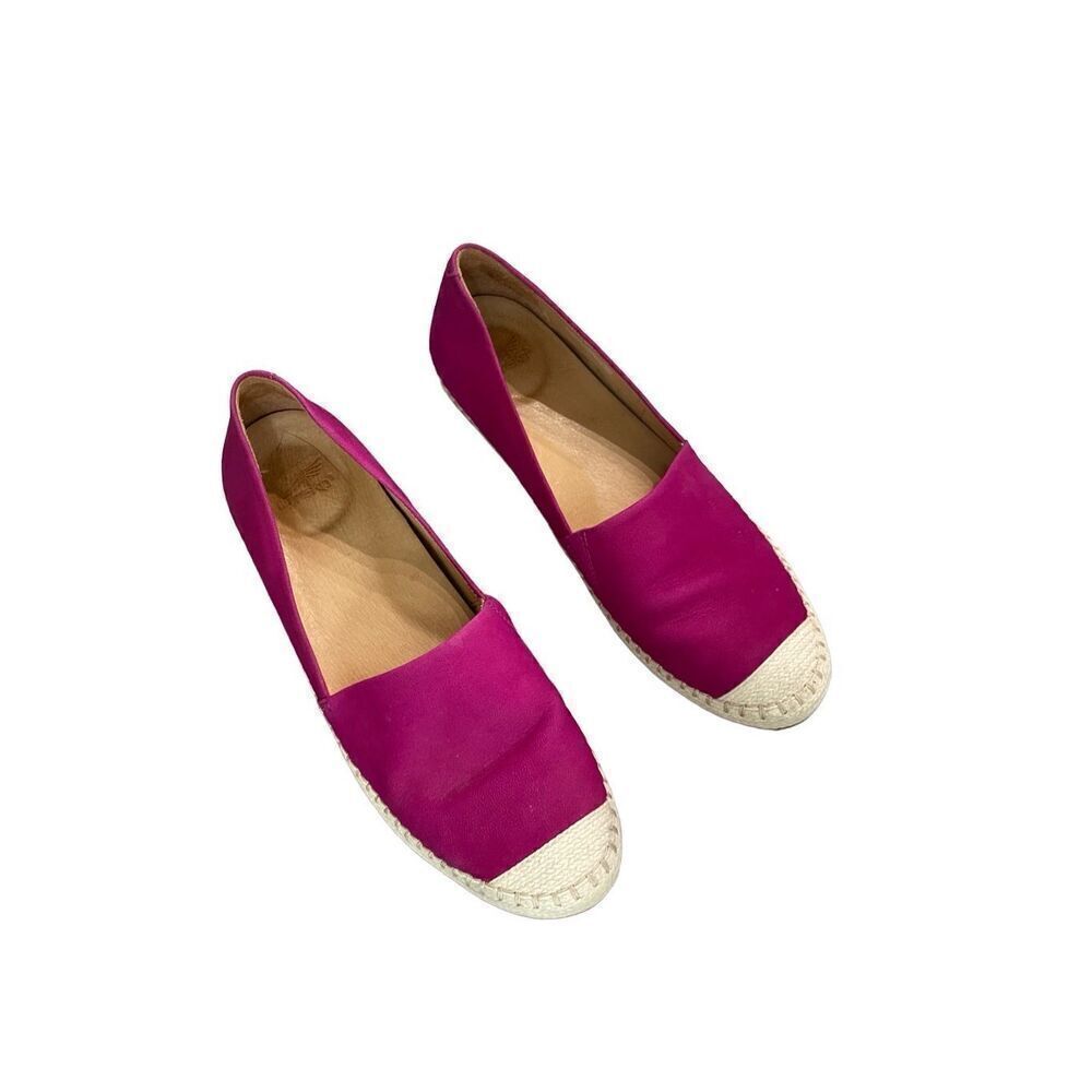 Dansko Womens Pink Leather Slip On Loafer Espadrille Flats Sandal Size 41 - Picture 2 of 7